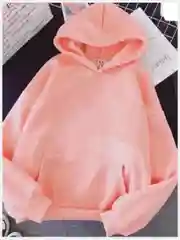 Розовый худи с карманом и капюшоном