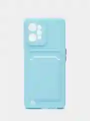 Ледяной силиконовый чехол для Realme C31 (Реалми С31), с карманом для карт, прозрачный