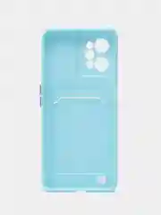 Ледяной силиконовый чехол для Realme C31 (Реалми С31), с карманом для карт, прозрачный