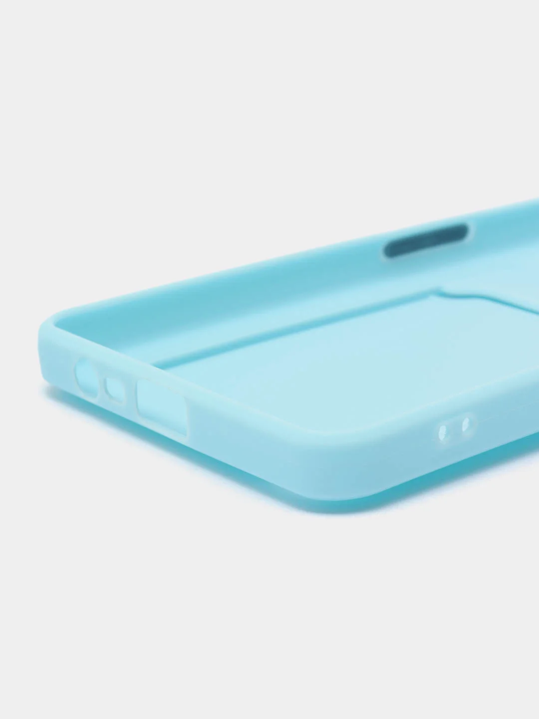 Ледяной силиконовый чехол для Realme C31 (Реалми С31), с карманом для карт, прозрачный