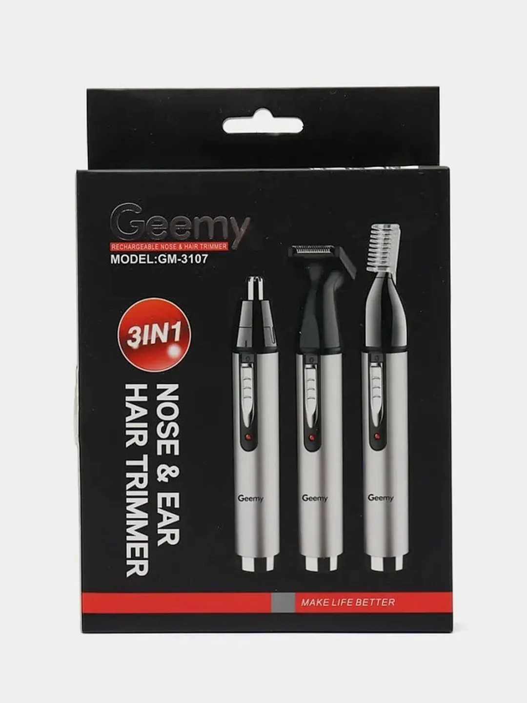 Универсальный триммер для бороды, носа, ушей, 3 в 1, Geemy GM-3107 3 в 1
