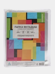 Файлы для бумаг, А4, 30 мкм, БЮРОКРАТ ПРЕМИУМ, глянцевые