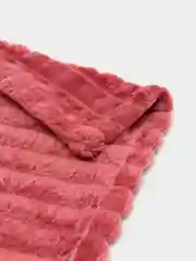 Бордовый плед-покрывало "Кубик" на кровать евро, 220х200 см/Теплый плед/Мягкий плед