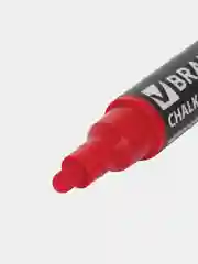 Маркер меловой BRAUBERG "POP-ART", сухостираемый, для гладких поверхностей, 5 мм, КРАСНЫЙ