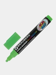 Маркер меловой BRAUBERG "POP-ART", сухостираемый, для гладких поверхностей, 5 мм, зеленый