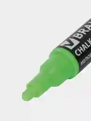 Маркер меловой BRAUBERG "POP-ART", сухостираемый, для гладких поверхностей, 5 мм, зеленый