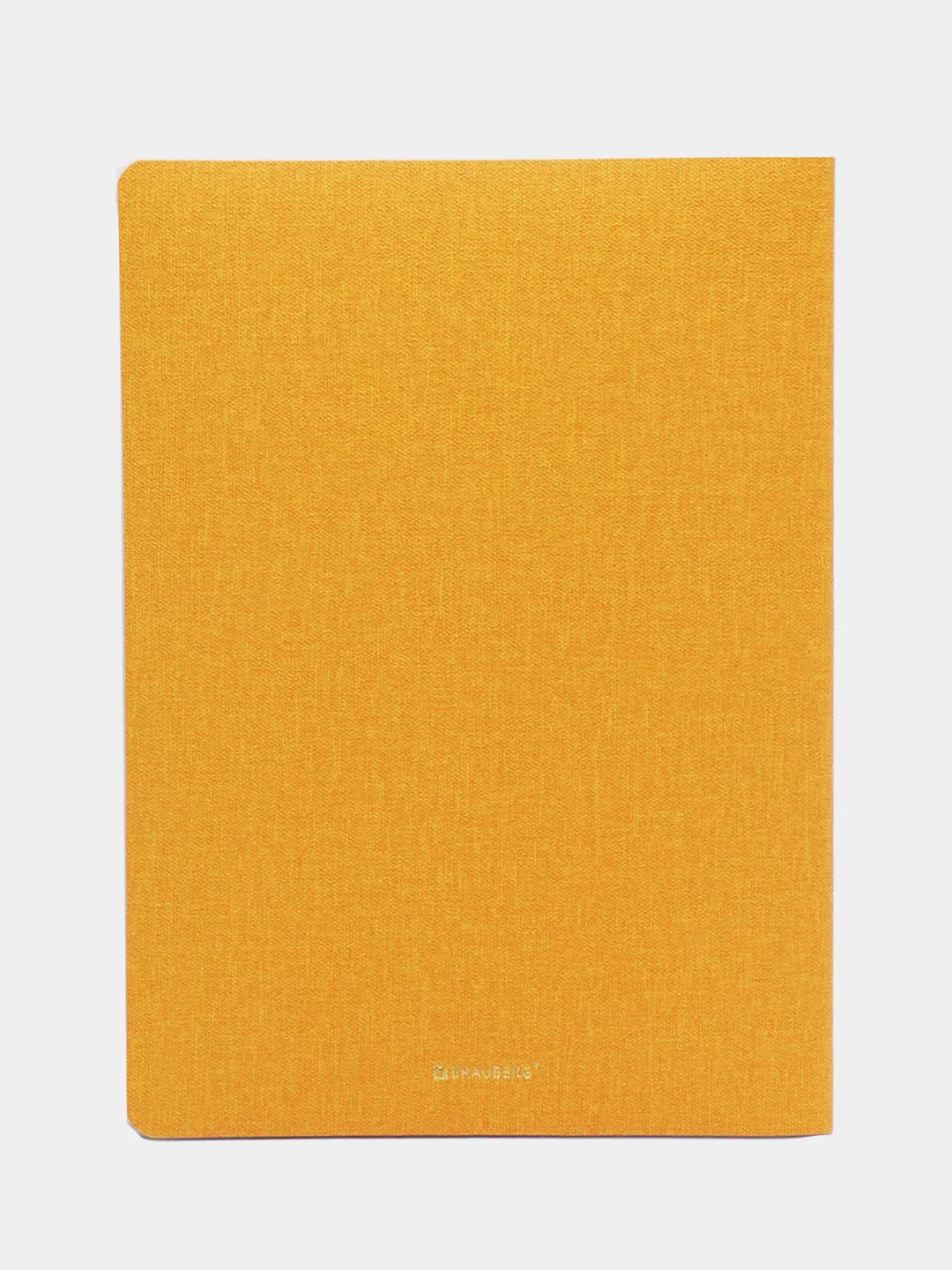 Тетрадь B5 60л, сшивка, в точку, кожзам под рогожку, желтый, BRAUBERG BRIGHT, 403848