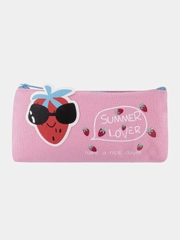 Пенал-косметичка BRAUBERG, канвас с аппликацией, "Cool Strawberry", 19х4х8 см, 228998