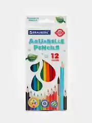 Карандаши цветные акварельные Brauberg Premium Aquarelle, 12 цветов