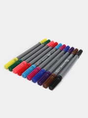 Фломастеры двусторонние BRAUBERG PREMIUM DUAL-TIP