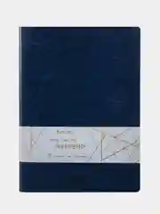 Тетрадь B5 60 л, клетка, экокожа, темно-синий, BRAUBERG VIVA, 403897