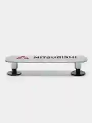 Комплект шильдиков металлических с эмблемой "MITSUBISHI" и 4 винтовыми креплениями (Пара)