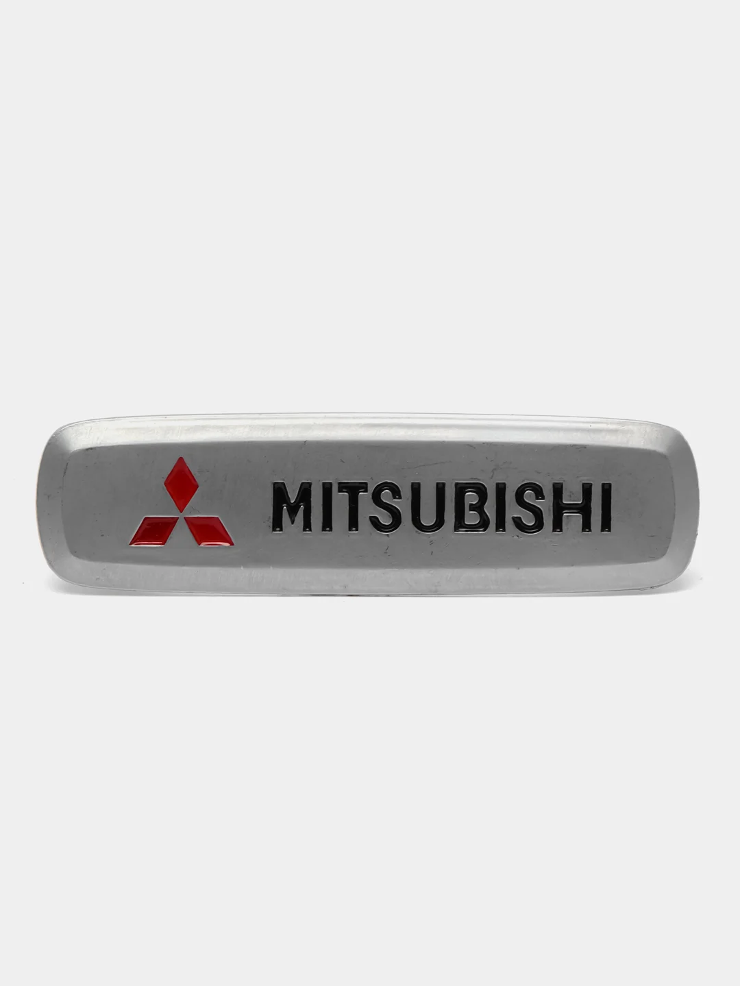 Комплект шильдиков металлических с эмблемой "MITSUBISHI" и 4 винтовыми креплениями (Пара)