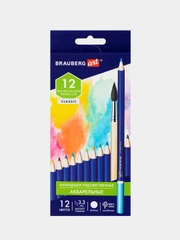 Карандаши художественные Brauberg "Art Classic", цветные, акварельные, 12 цветов