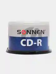 Диски CD-R SONNEN 700Mb 52x Cake Box (упаковка на шпиле) КОМПЛЕКТ 50шт, 512570