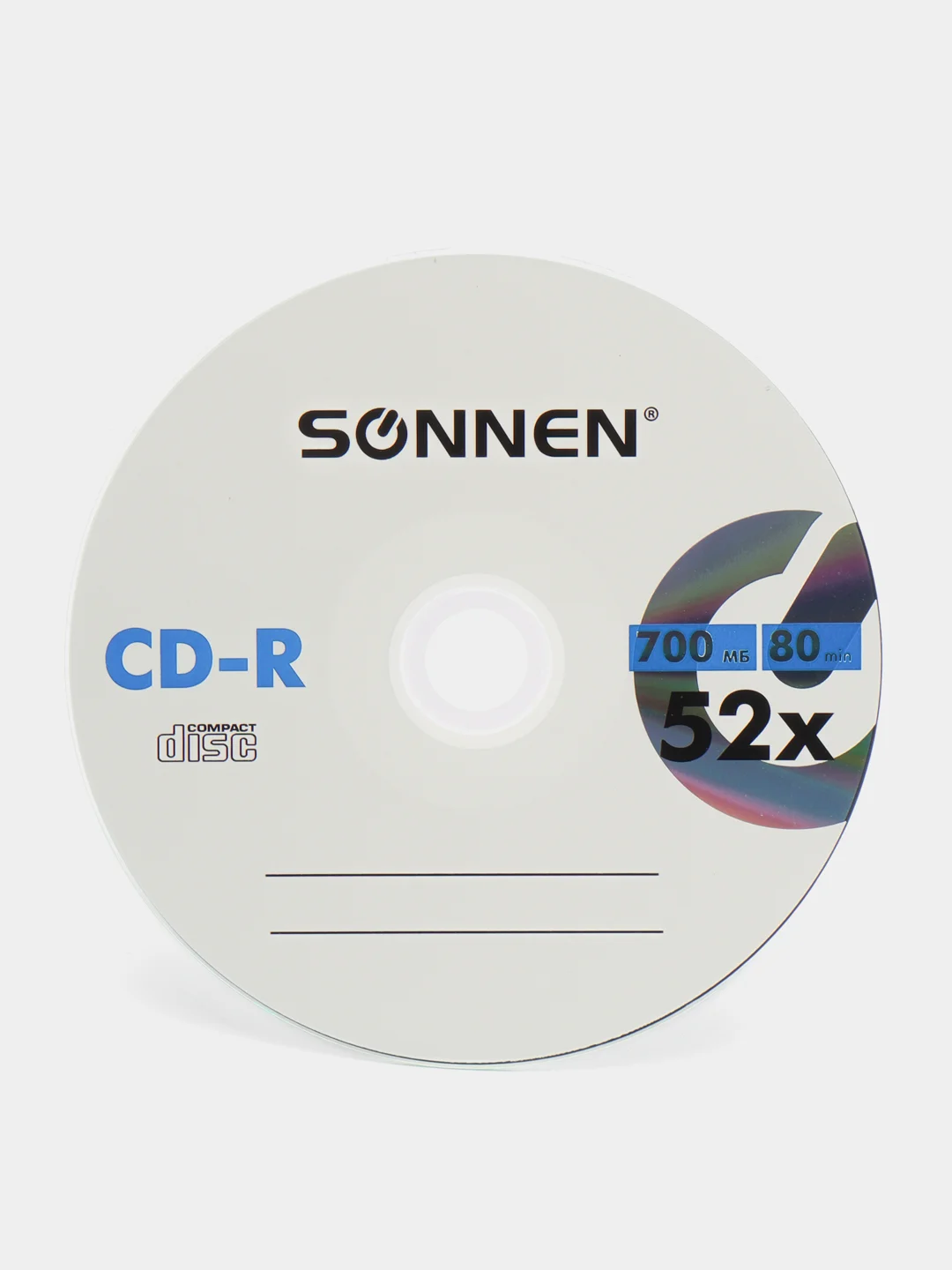 Диски CD-R SONNEN 700Mb 52x Cake Box (упаковка на шпиле) КОМПЛЕКТ 50шт, 512570