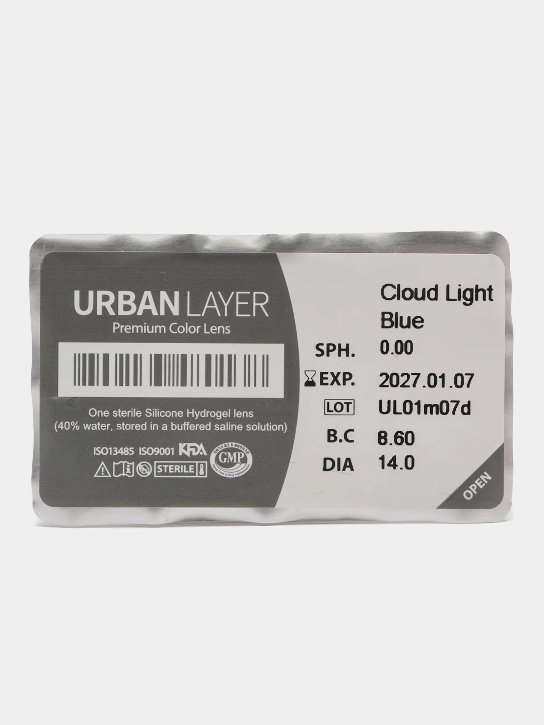 Цветные линзы голубые Cloud Light Blue