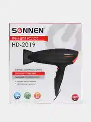 Фен SONNEN HD-2019, 2200Вт, 2 скоростных режима, 3 темп. режима, холодный воздух, черный