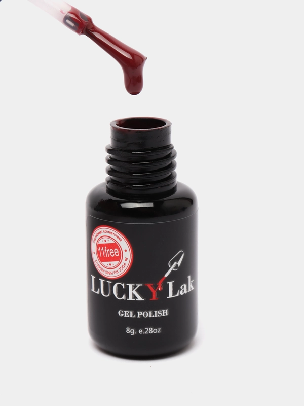 Гель лак для ногтей Luckylak Kapsula, 36-41, 8 г, бордовый, коричневый для маникюра