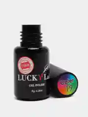 Карамельный гель лак для ногтей Luckylak Coler 19 8g, нюдовый бежевый френч для маникюра и педикюра