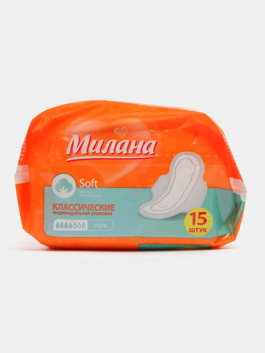 Прокладки женские гигиенические "Милана", Soft Light, 15 штук