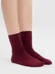 Бордовый носки женские хлопковые с лайкрой