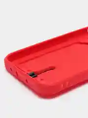 Красный чехол с карманом для iPhone, защитой камеры, однотонный, силиконовый