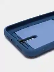 Темно-синий чехол с карманом для iPhone, защитой камеры, однотонный, силиконовый