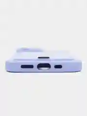 Лавандовый чехол с карманом для iPhone, защитой камеры, однотонный, силиконовый