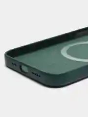 Тёмно-зелёный кожаный чехол-накладка для iPhone 14 Pro, 13,13Pro,13 Pro Max,14 Plus,11, 14Pro с MagSafe