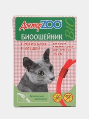 Ошейник Доктор ZOO для кошек и мелких собак против блох и клещей, 35 см