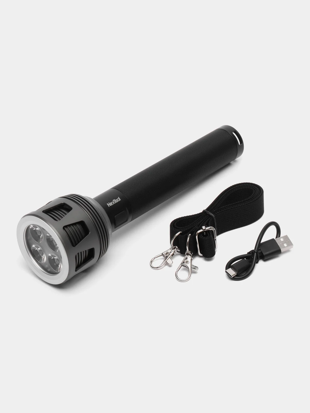 Черный фонарь светодиодный Xiaomi Nextool Thunder Searching NE20168