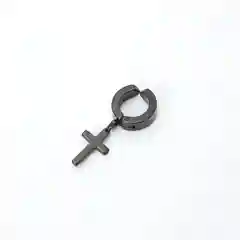 Серьги клипсы с крестом