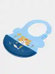 Морской слюнявчик силиконовый с кармашком, нагрудник детский для кормления с карманом