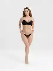 Угольный комплект женского нижнего белья Victoria Secret: бюстгальтер и трусы