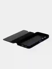 Черный чехол книжка с прозрачной крышкой и защитой камеры для TECNO Spark 8C