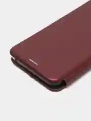 Багровый чехол-книжка Vivo T1 4G / Виво Т1 4Г