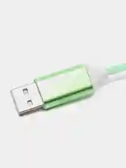Зеленый кабель магнитный светящийся micro-USB, Lightning, Type-C, 2.1А, Android, iPhone
