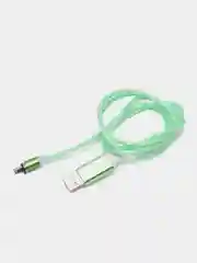 Зеленый кабель магнитный светящийся micro-USB, Lightning, Type-C, 2.1А, Android, iPhone