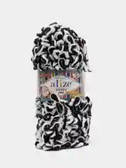Угольный пряжа Alize Puffy Fine 5 штук петельки маленькие