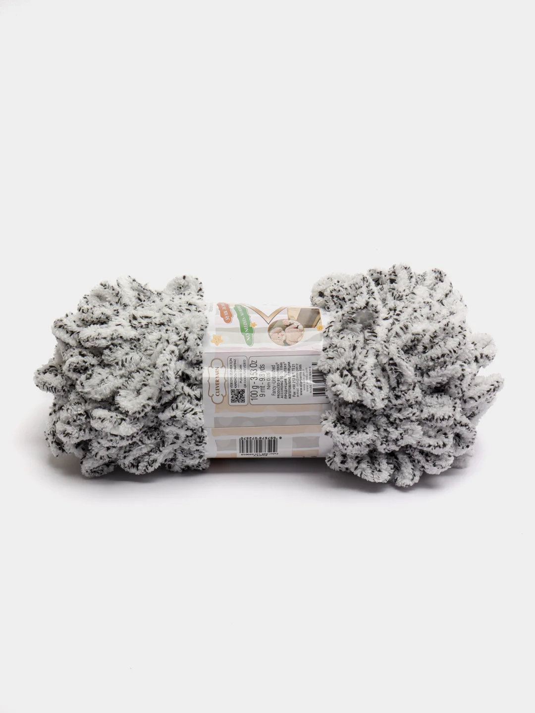 Серебряный пряжа Alize Puffy, 5 штук, петельки большие
