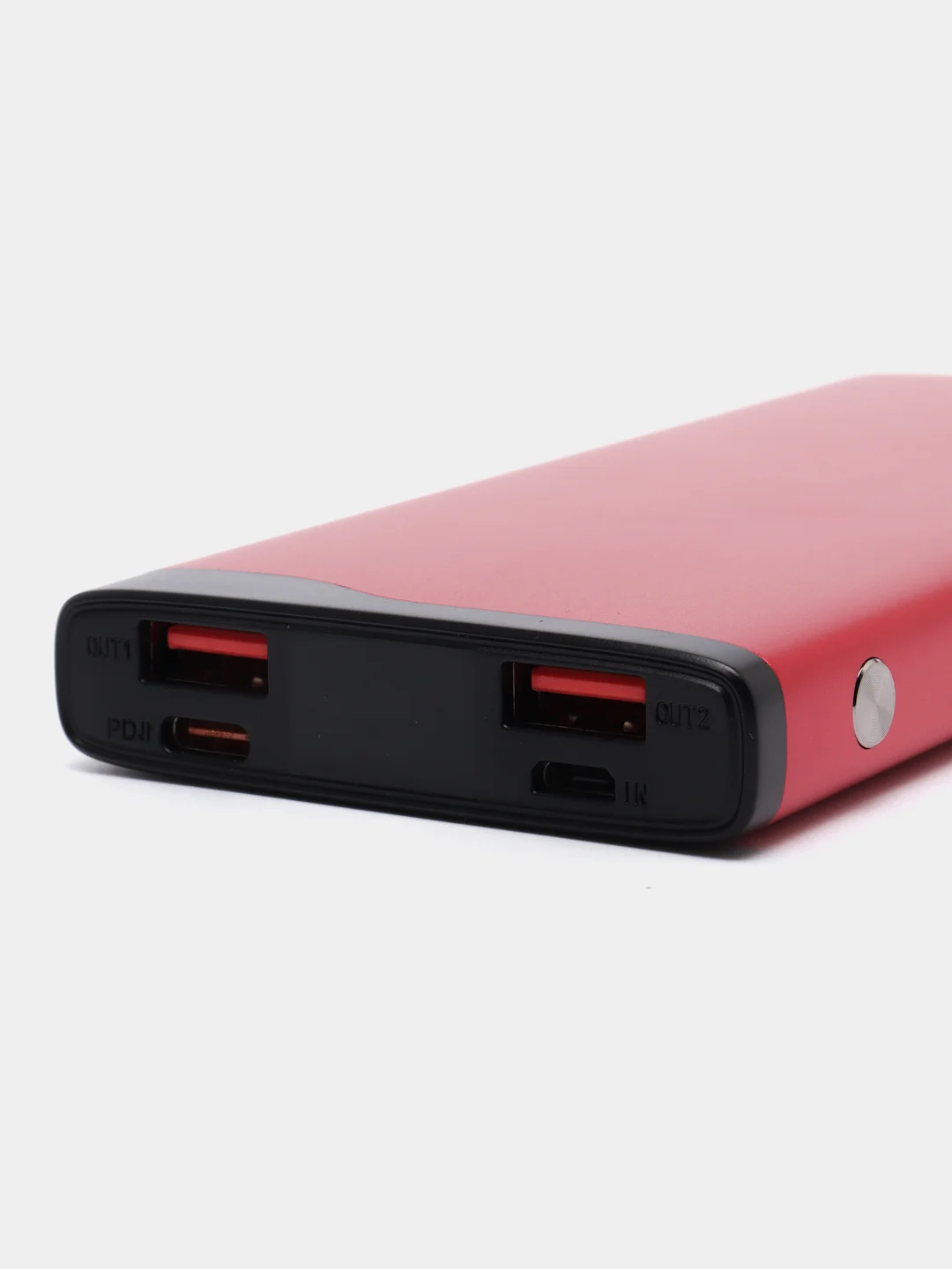 Красный внешний аккумулятор Olmio QL-10, 10000 mAh, 22.5 W, QuickCharge 3.0