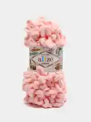 Кремовый пряжа Alize Puffy, 5 штук, петельки большие