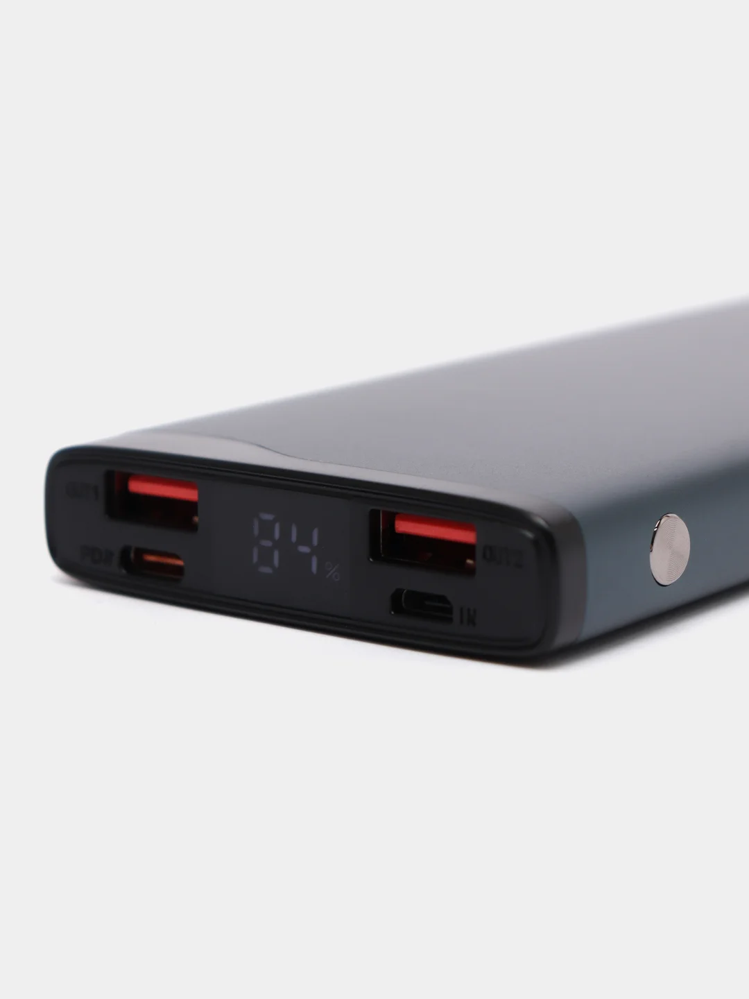Синий внешний аккумулятор Olmio QL-10, 10000 mAh, 22.5 W, QuickCharge 3.0