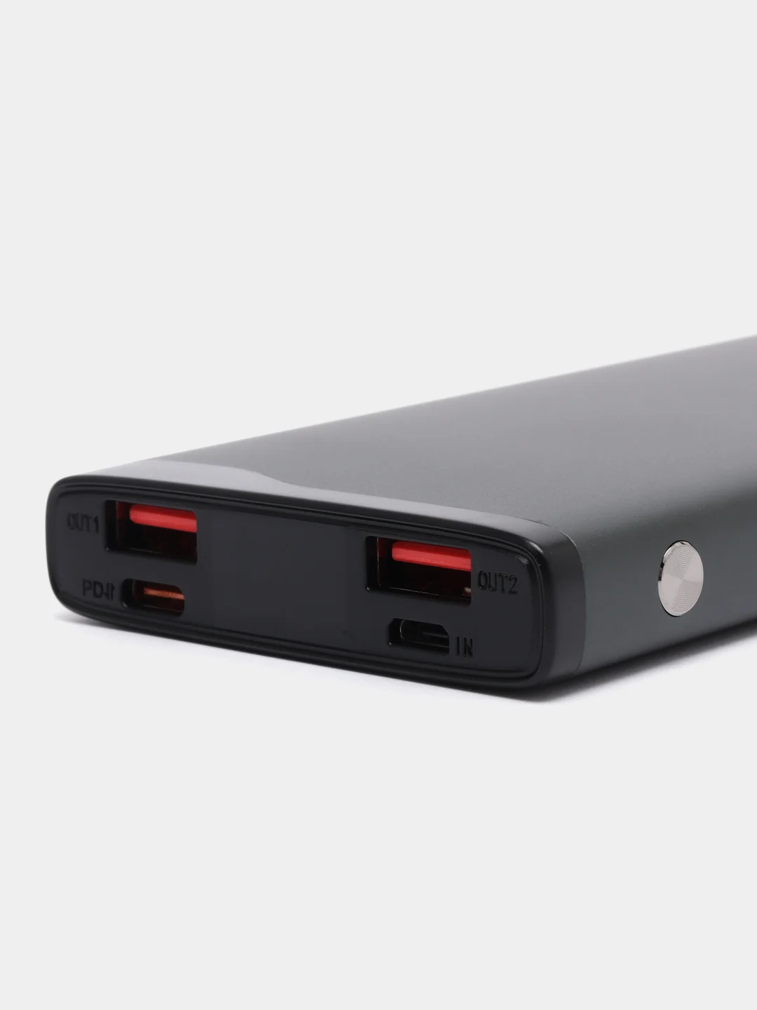 Серый внешний аккумулятор Olmio QL-10, 10000 mAh, 22.5 W, QuickCharge 3.0