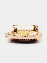 Фиолетовый брошь со стразами "Котёнок"