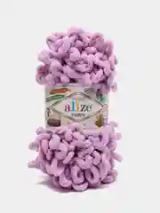 Сиреневый пряжа Alize Puffy, 5 штук, петельки большие