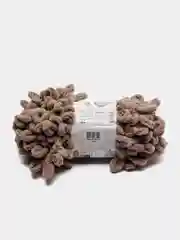 Светло-коричневый пряжа Alize Puffy, 5 штук, петельки большие