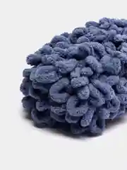 Синий меланж пряжа Alize Puffy, 5 штук, петельки большие