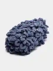 Синий меланж пряжа Alize Puffy, 5 штук, петельки большие